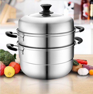 蒸籠 蒸鍋家用蒸籠不銹鋼大號二2雙多3三層加厚蒸屜小電磁爐煤氣灶