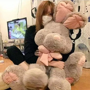DADA 限時 美國兔子 毛絨 大號玩偶布娃娃 公仔 床上抱枕 公女生睡覺安撫娃娃 情人節禮物 生日禮物