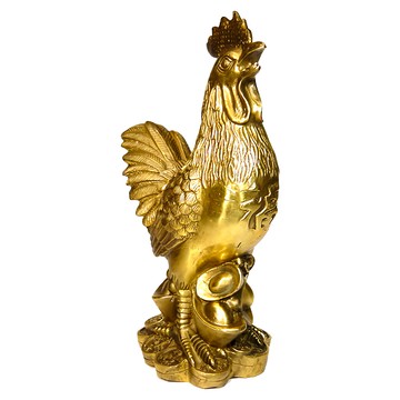 開運陶源 銅雕福雞  象徵好運、升官發財，化解蜈蚣煞，6x4x10cm  小福雞  1個