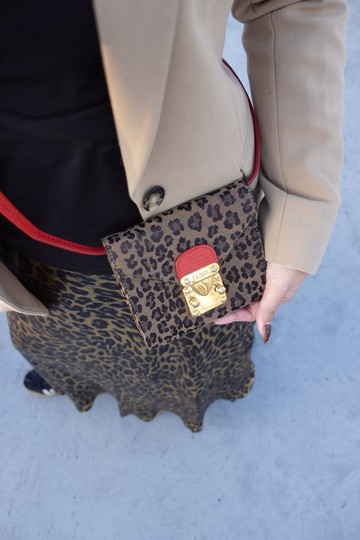 中古包 FENDI 芬迪 豹紋迷你斜揹包