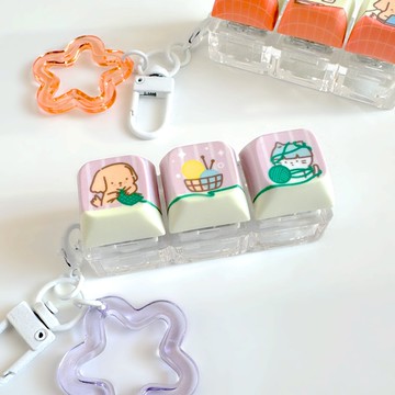 Yarn Keycaps 鑰匙圈 療癒小物 可愛貓狗造型