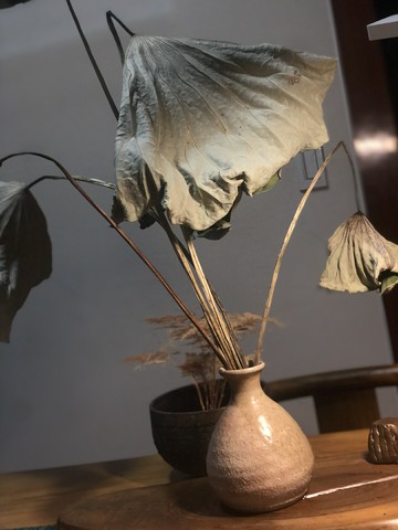 日本中古回流老秋燒 花瓶花入花器 麻麻賴賴復古風 禪意素凈簡
