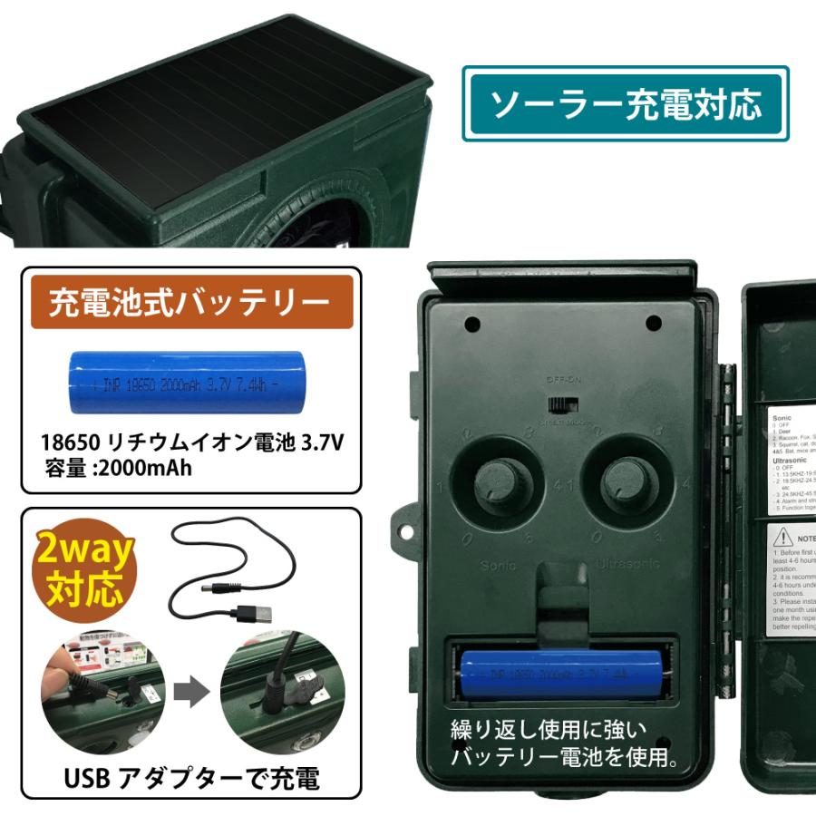 2スピーカー 動物撃退器 撃退機 単品 忌避用品 猫よけ 害獣対策器 害獣駆除 防獣 農作物 イ 送料無料 畑 田 害獣対策器 害獣駆除 防獣 騒音 野良 猫