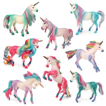 🌈「動物世界」仿真西方神話動物模型兒童大號實心獨角獸神獸裝飾擺件玩具