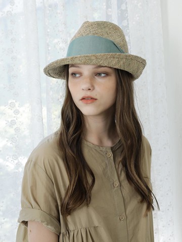 Unbalanced Straw Fedora Hat
