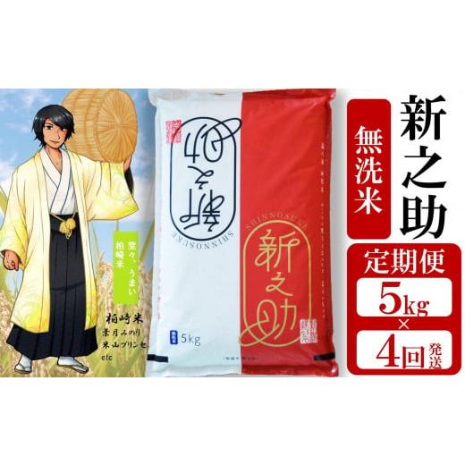 ふるさと納税 新潟県 柏崎市 令和5年産新米望月鉄心が育てた 新之助 無洗米 5kg×4回（計 20kg）[G433]