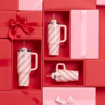 STANLEY 冒險系列 聖誕限定款 吸管隨手杯2.0 0.88L / 草莓拐杖糖