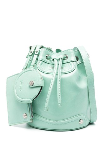 LIU JO - logo-lettering bucket bag - women - Polyurethane Resin/Polyester/Polyester - One Size - Green