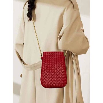 2024新款迷你編織手機掛包時尚質感多功能小包女士豎款單肩斜挎包