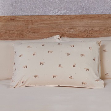 馬來貘印花信封式枕套1入-象牙白