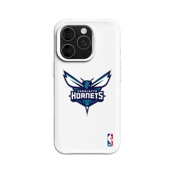 iPhone 16 Pro SolidX 白 - NBA - Logo-夏洛特黃蜂 Charlotte Hornets
