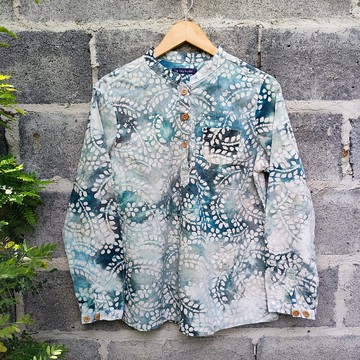 T Bis Studio 冰葉扎染手工染色襯衫