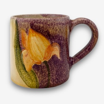 義大利手工陶-TF花開之地 馬克杯 380ml 紫色