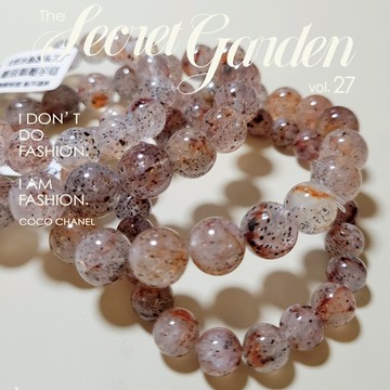 ⭕毒液草莓⭕毒液草莓水晶手串 純天然無優化 平衡身心 能量水晶 水晶手串 水晶手練 五行水晶 脈輪水晶 手珠