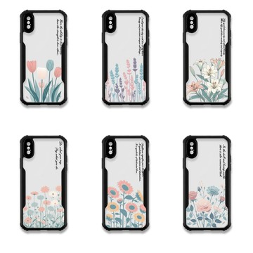 iPhone Xs 殼 TRON iPhone X/XS 小清新花朵 四角防摔 機甲殼 軟硬殼 手機殼