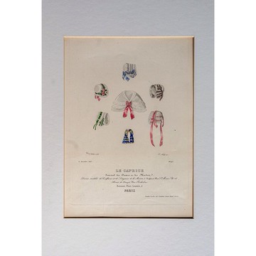 法國百年時尚插圖 - 腰部成為焦點 08 - 版畫掛畫