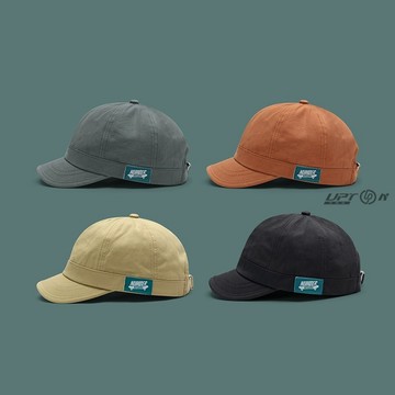 【一周到貨】日本 niche 原裝短帽簷尖帽男士側標籤刺繡復古棒球帽新潮美國軟底小帽