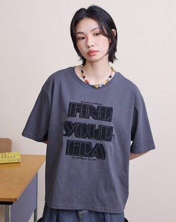 立體織紋繡花涼感T恤(兩色)