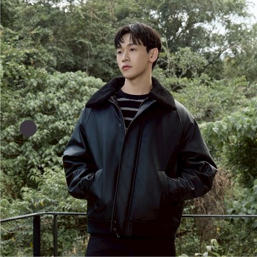 50% Fifty Percent｜毛領皮革飛行外套【期間限定】｜02552541002