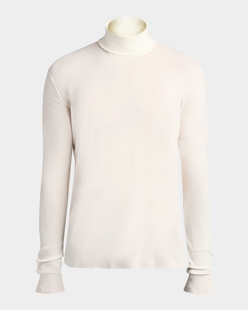 Men's Cotton Jersey Turtleneck Sweater