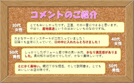 長崎和牛サーロインステーキ(2枚)計300g