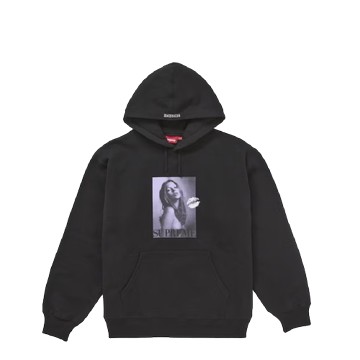 SUPREME KATE MOSS HOODED SWEATSHIRT BLACK