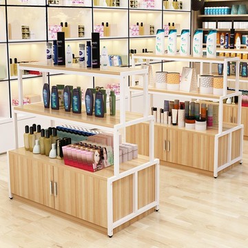 可開發票 商場展示柜超市中島柜促銷臺貨架展架便利店母嬰店化妝品展示臺 快速出貨