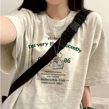 不入後悔系列！ 短袖上衣 日系上衣 純棉 女 t恤短袖 棉t 韓國短袖 正肩 t恤 重磅T恤 寬鬆上衣 打底衣 夏季上衣