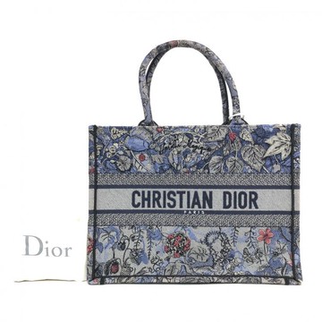 dior藍色帆布logo托特手提包