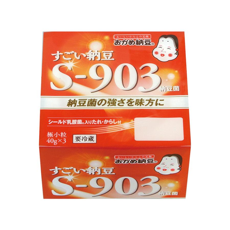 [冷蔵] タカノフーズ おかめ納豆 すごい納豆S-903 たれ・からし付 40g×3P×20個