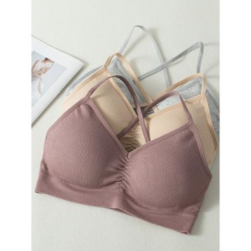 加厚胸墊短款聚攏裹胸無鋼圈小胸文胸內衣性感美背打底吊帶背心女