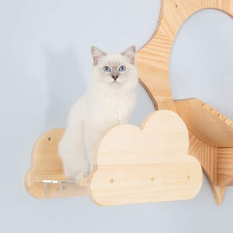 Myzoo マイズー Moku キャットステップ 猫 キャットステップ キャットウォーク 壁付け 壁掛け 雲 木製 透明 My 通販 Lineポイント最大get Lineショッピング