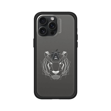 iPhone 15 Pro Max Mod NX 黑 - Animal Silhouette / 動物剪影 - 幾何-動物系列/虎