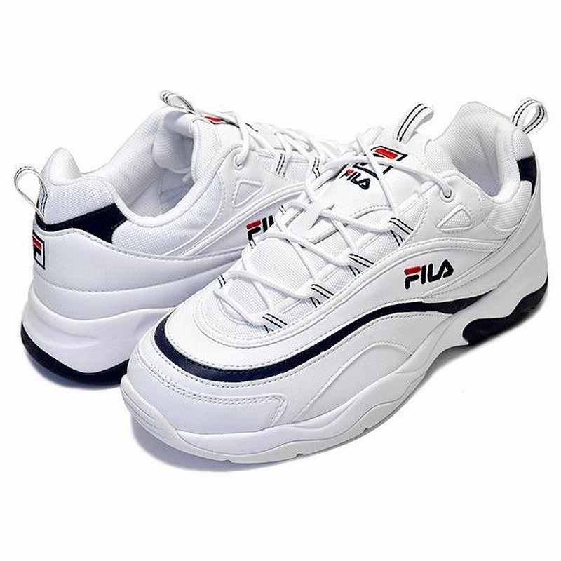 Fila ray white navy hot sale