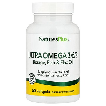 NaturesPlus, 超級 Omega-3/6/9，60 粒軟膠囊