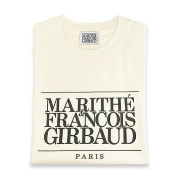 MARITHÉ FRANÇOIS GIRBAUD MFG 中性款 經典LOGO 短袖上衣 T恤-淺米色