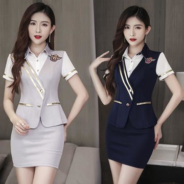 新款酒店桑拿服足浴技師工作服足療沐足按摩空姐制服女套裝3003-1