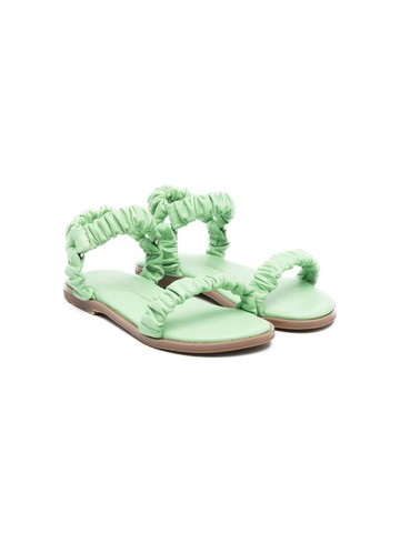 Age of Innocence - Kyle ruched open-toe sandals - kids - Leather/Leather/Rubber - 27 - Green