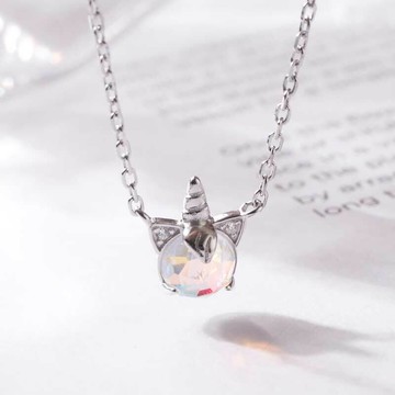 [925純銀]夢境守護者獨角獸系列月光石戒指項鍊手鍊【SL665】