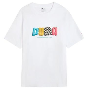 Puma 短袖上衣 男裝 瘦子同款 白【運動世界】63298302