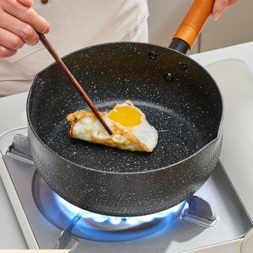 麥飯石平底鍋不粘鍋家用煎餅鍋煎蛋油炸牛排小煎鍋電磁爐燃氣