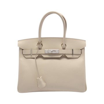 HERMES 愛馬仕 灰色 Veau Epsom皮革 Birkin 30 柏金包 手提包 A刻