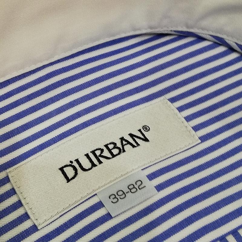 DURBAN ダーバン 長袖 Ｍ (39-82) 計測値39.5-82.5 白×ブルー