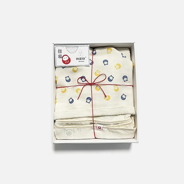 Nizio招福帽兜斗篷浴巾--熊童子/藍黃