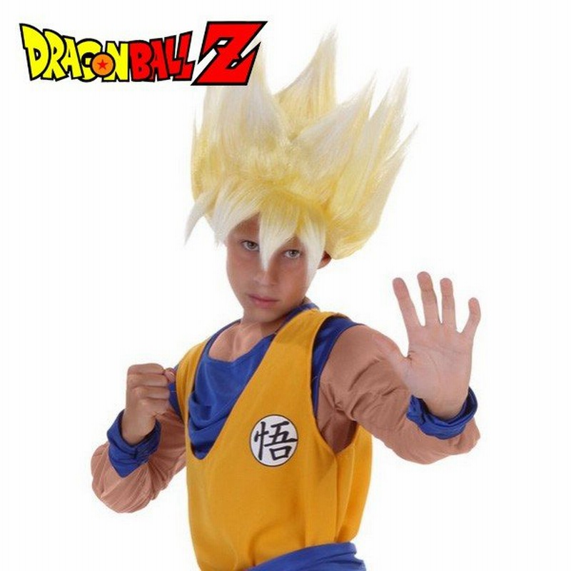 ドラゴンボール コスプレ 孫 悟空 スーパーサイヤ人 子供用 ヴィッグ 金髪 かつら カカロット ｇｔ 改 復活のｆ 通販 Lineポイント最大0 5 Get Lineショッピング