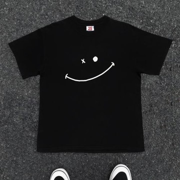 王有病工作室 220G輕薄高織不透！美式復古港風男女情侶短袖T恤