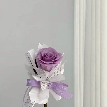 【Flora Flower】芙蘿拉單支永生玫瑰 -紫色