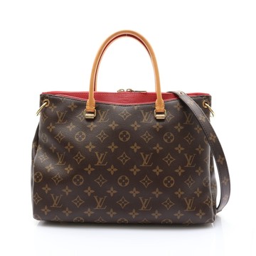 LOUIS VUITTON LV 路易威登 棕色 原花帆布 Pallas MM 兩用包 M41175 【二手名牌BRAND OFF】