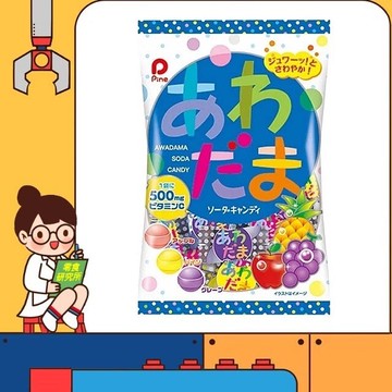 日本 pine 派伊 水果氣泡風味糖 120g 水果風味綜合糖果 蘋果 鳳梨 葡萄 日本糖果 硬糖