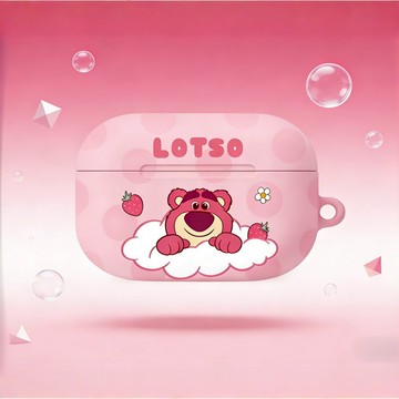 正版KA｜迪士尼 熊抱哥圓點風 AirPods耳機套 AirPodsPro3 AirPods3 防摔保護套 蘋果耳機套 草莓熊 玩總 Unicorn
